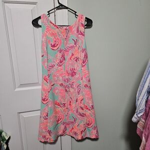 Lilly Pulitzer Pink and Green Floral Dress
